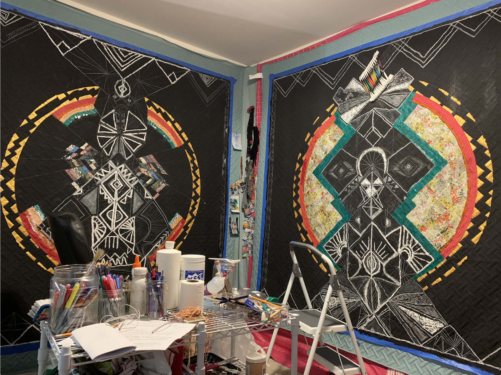 Amber Robles-Gordon Successions artowkr in studio