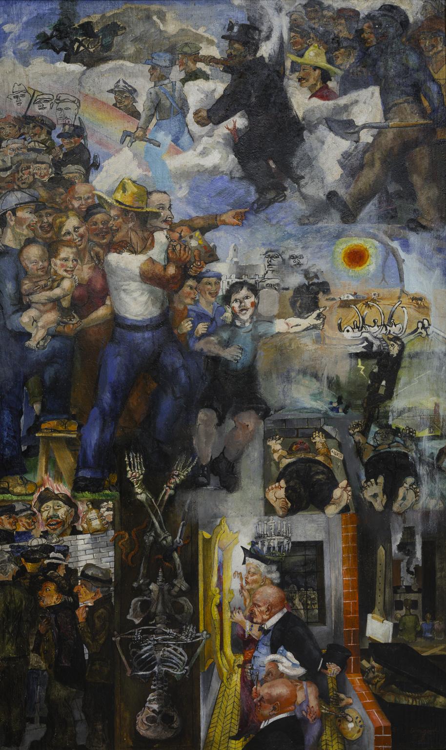 Philip Evergood, The Artist in Society, 1935-37.