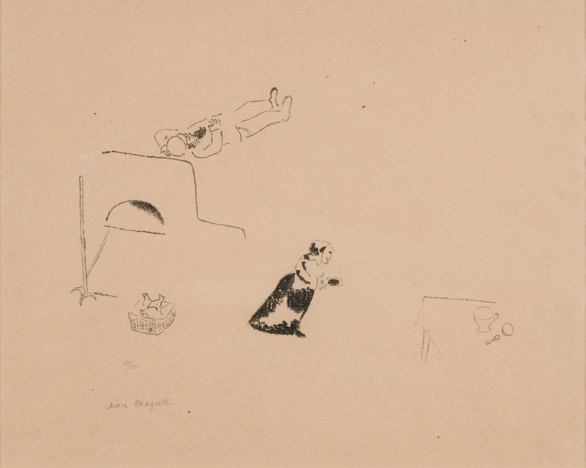 Marc Chagall, Auf dem Ofen (On the Stove), 1922-23.