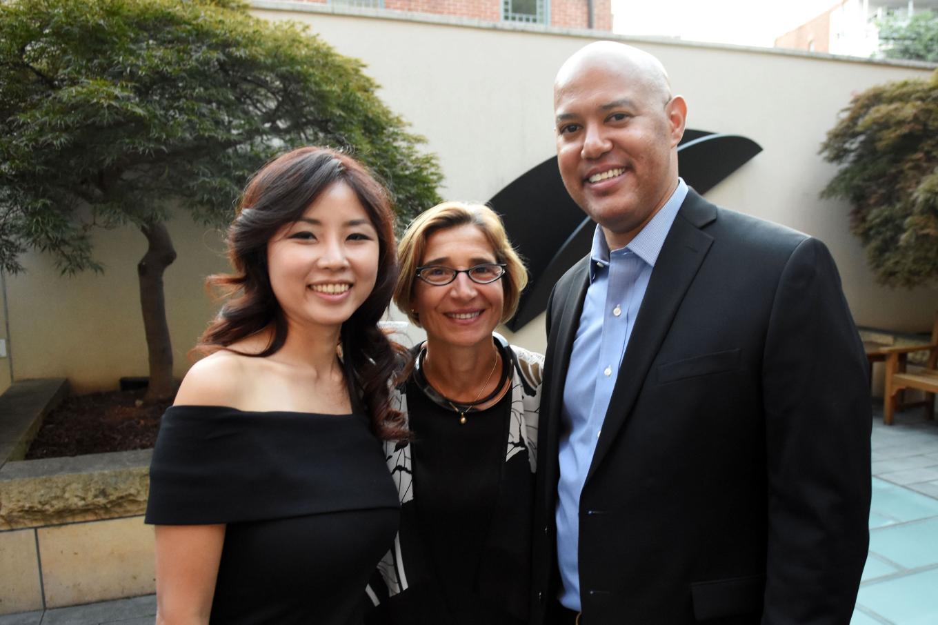 Left to right: Nara Park, Senior Curator of Modern and Contemporary Art Vesela Sretenović, and Ellington Robinson.