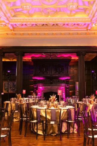 The Phillips Music Room set up for the annual gala dinner